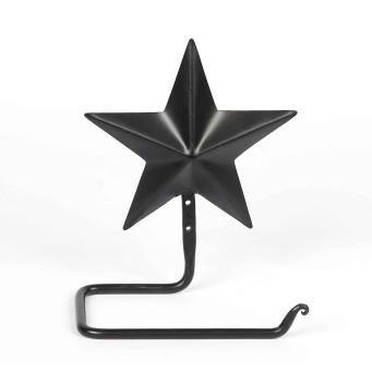 Black Star Toilet Paper Holder Metal MTRE0034 - The Fox Decor